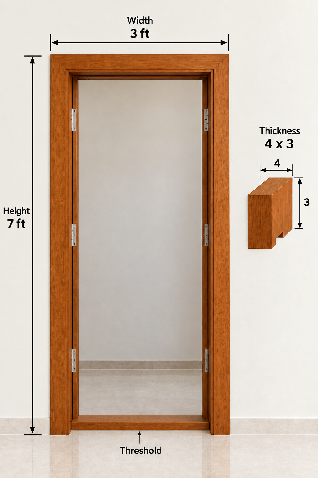 Wooden Door Frame (7x3)